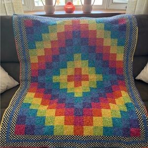 Colorful Patchwork Quilt 43”x50”